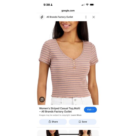 Striped y2k top - Picture 1 of 6